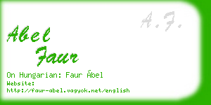 abel faur business card